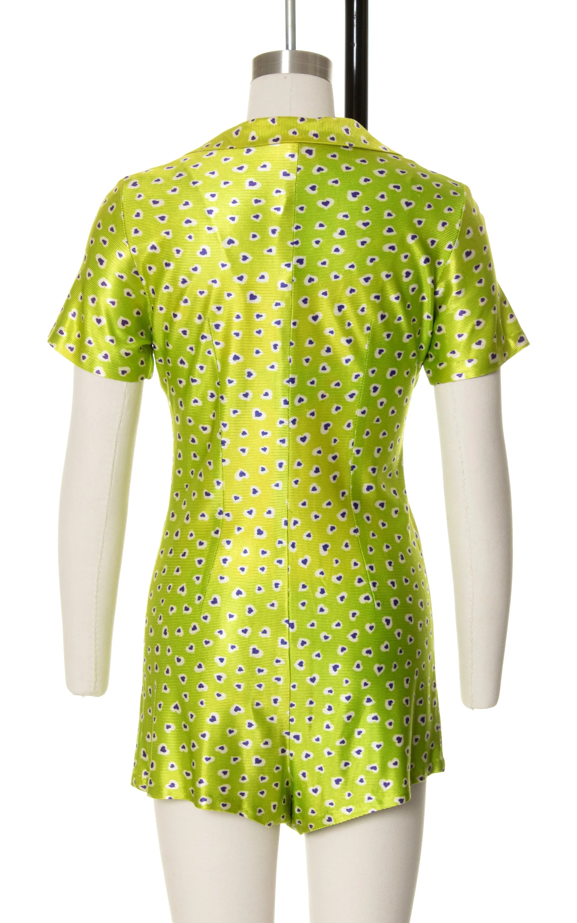 1960s Heart Print Romper & Skirt Set | x-small/small