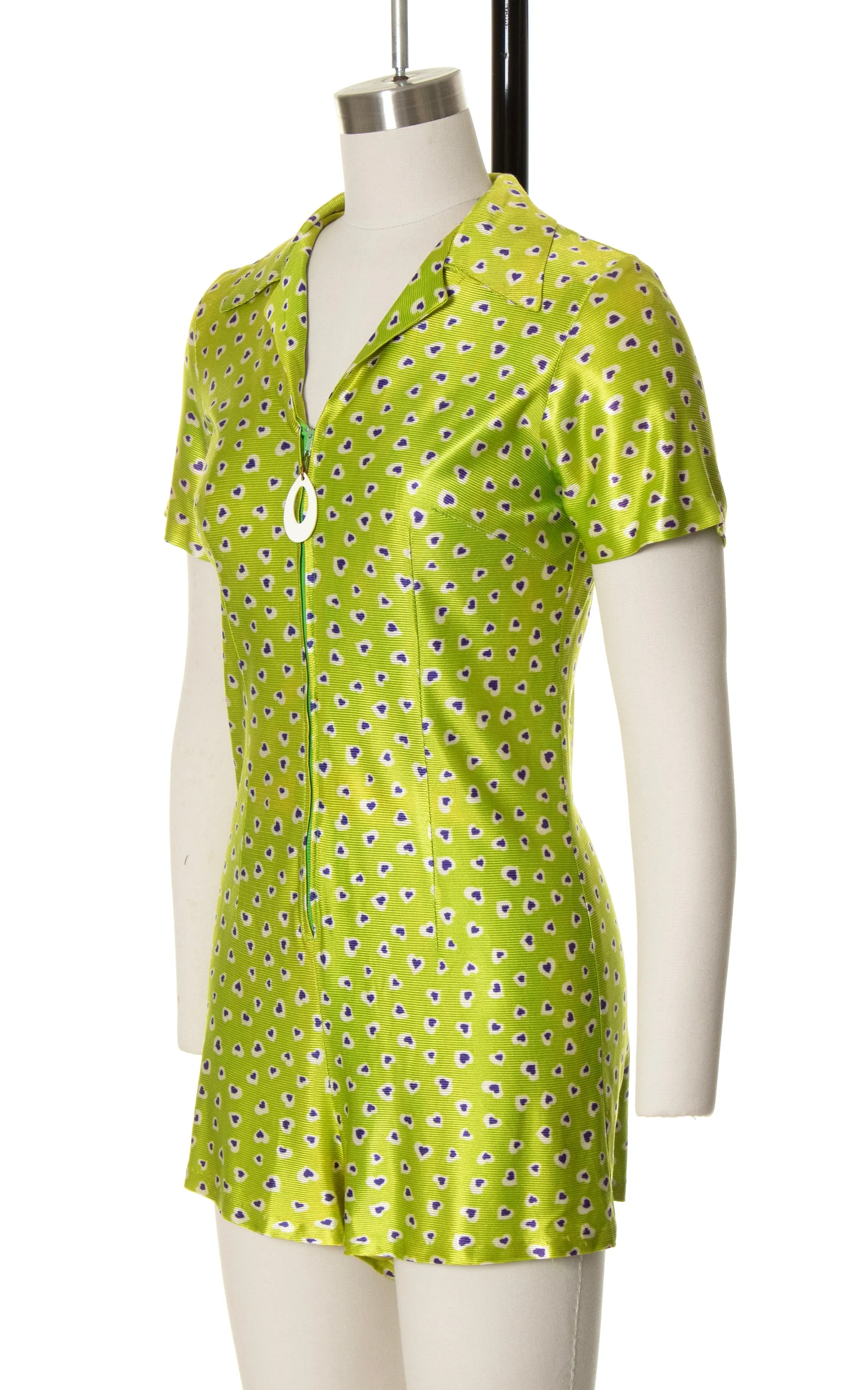 1960s Heart Print Romper & Skirt Set | x-small/small
