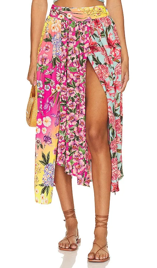 Agua Bendita x REVOLVE Kaylee Midi Skirt in Pink