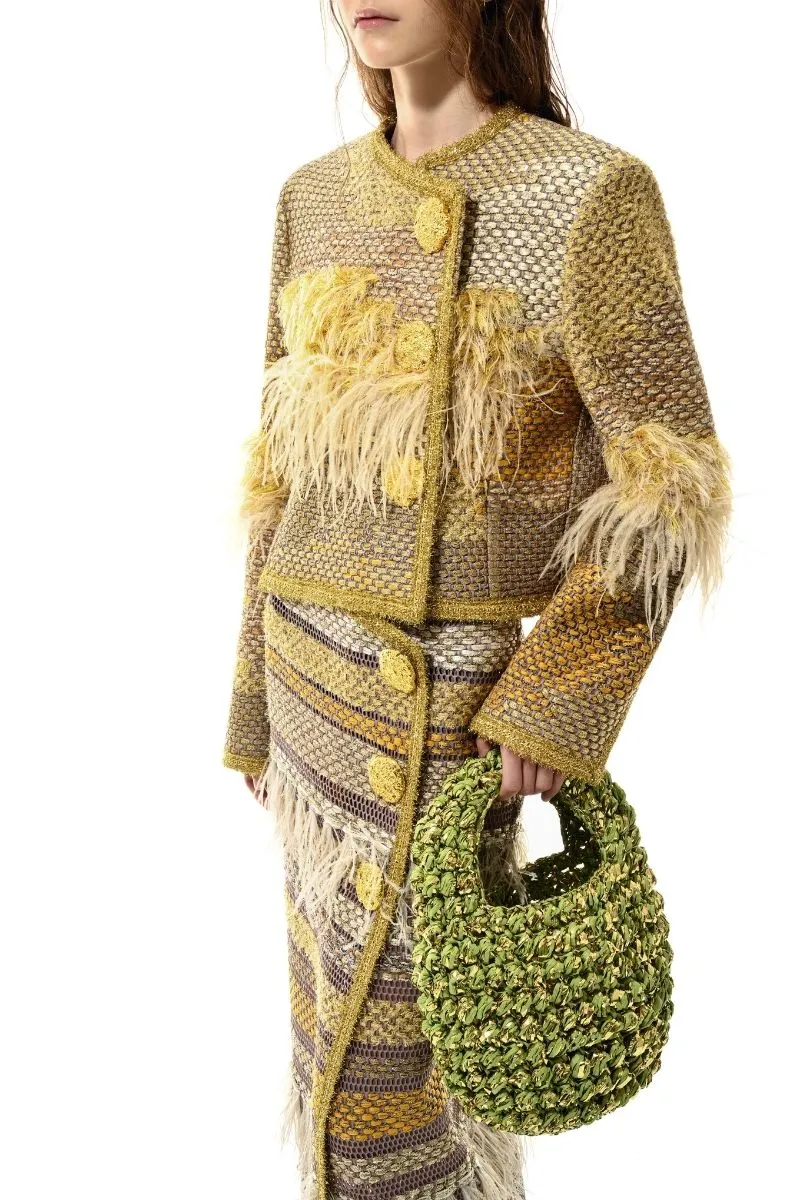 AVRIL MAXI SKIRT IN GOLD