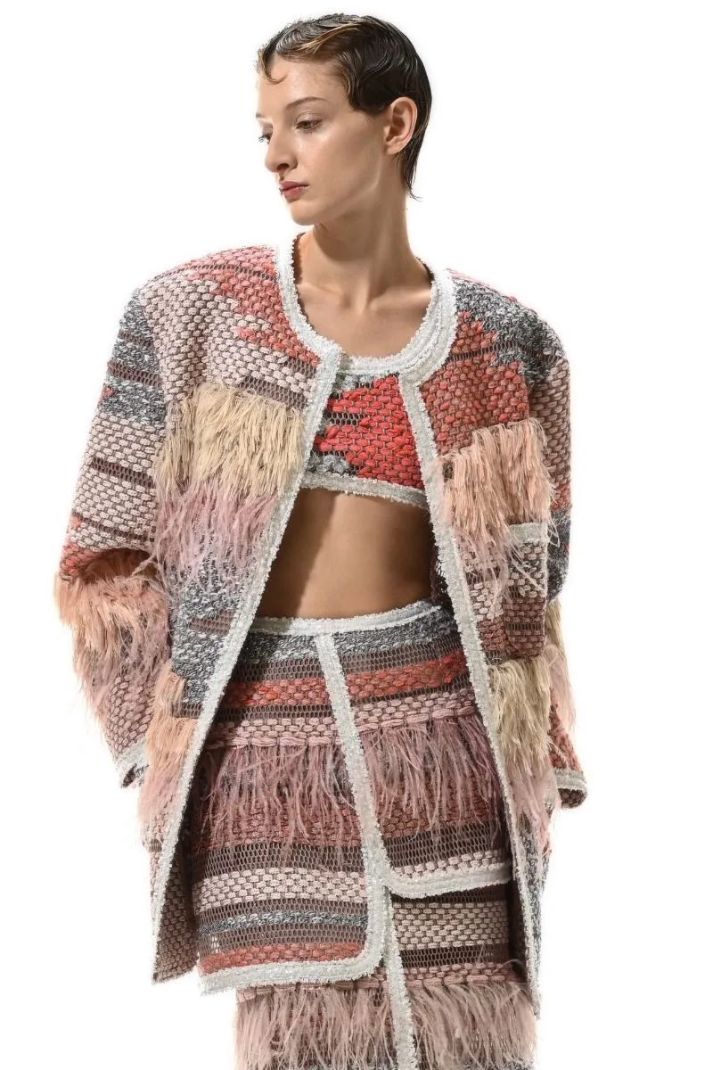 AVRIL MAXI SKIRT IN RED MULTI