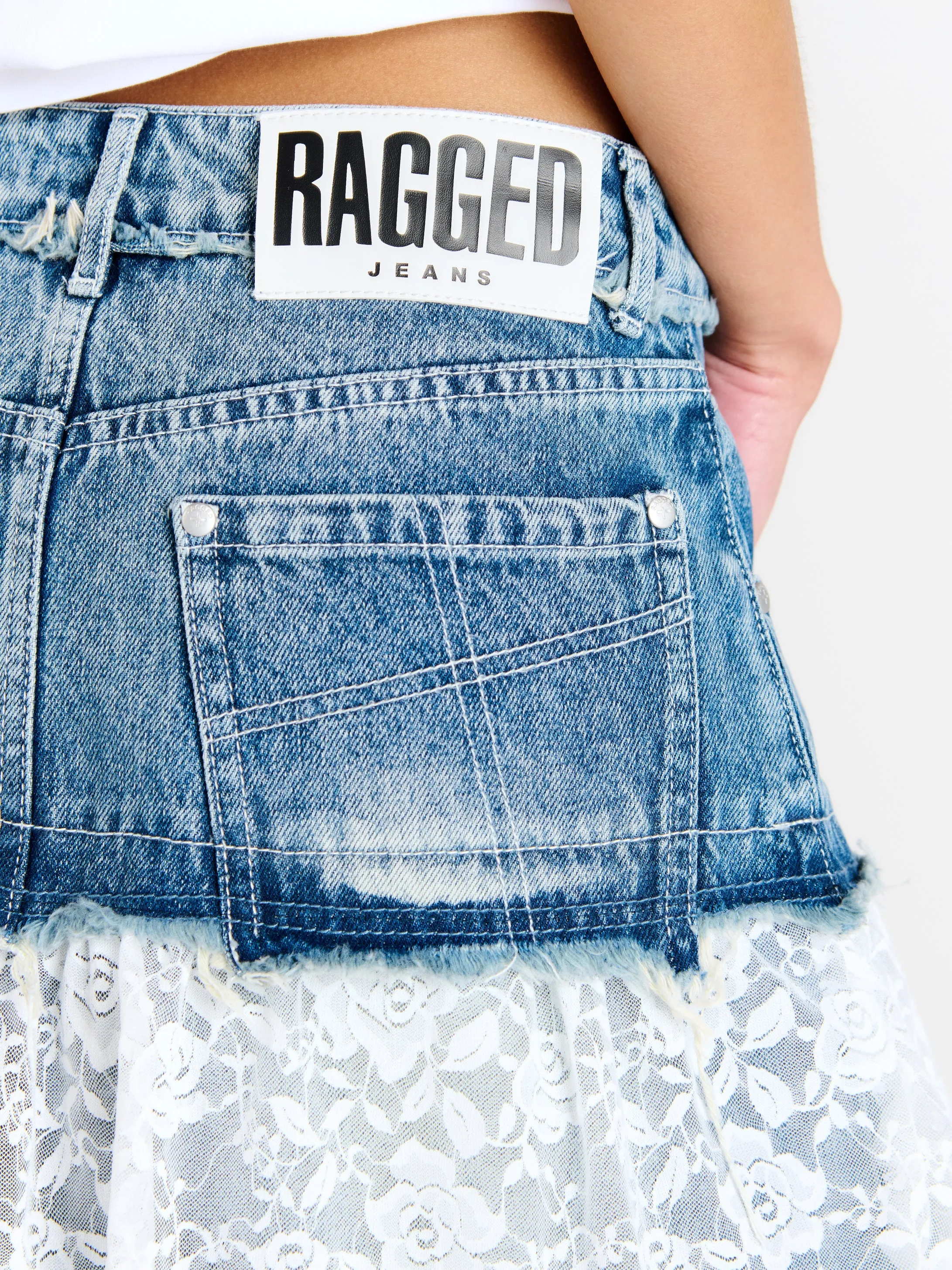 Babydoll Denim Maxi Skirt