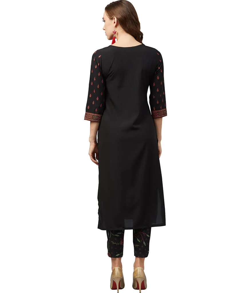 Black Crepe Pant Kurti