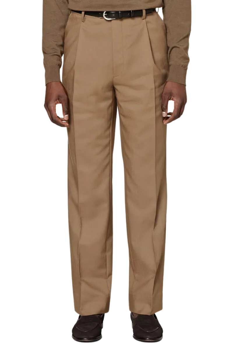 Brown Slim Fit Double Breasted Suit