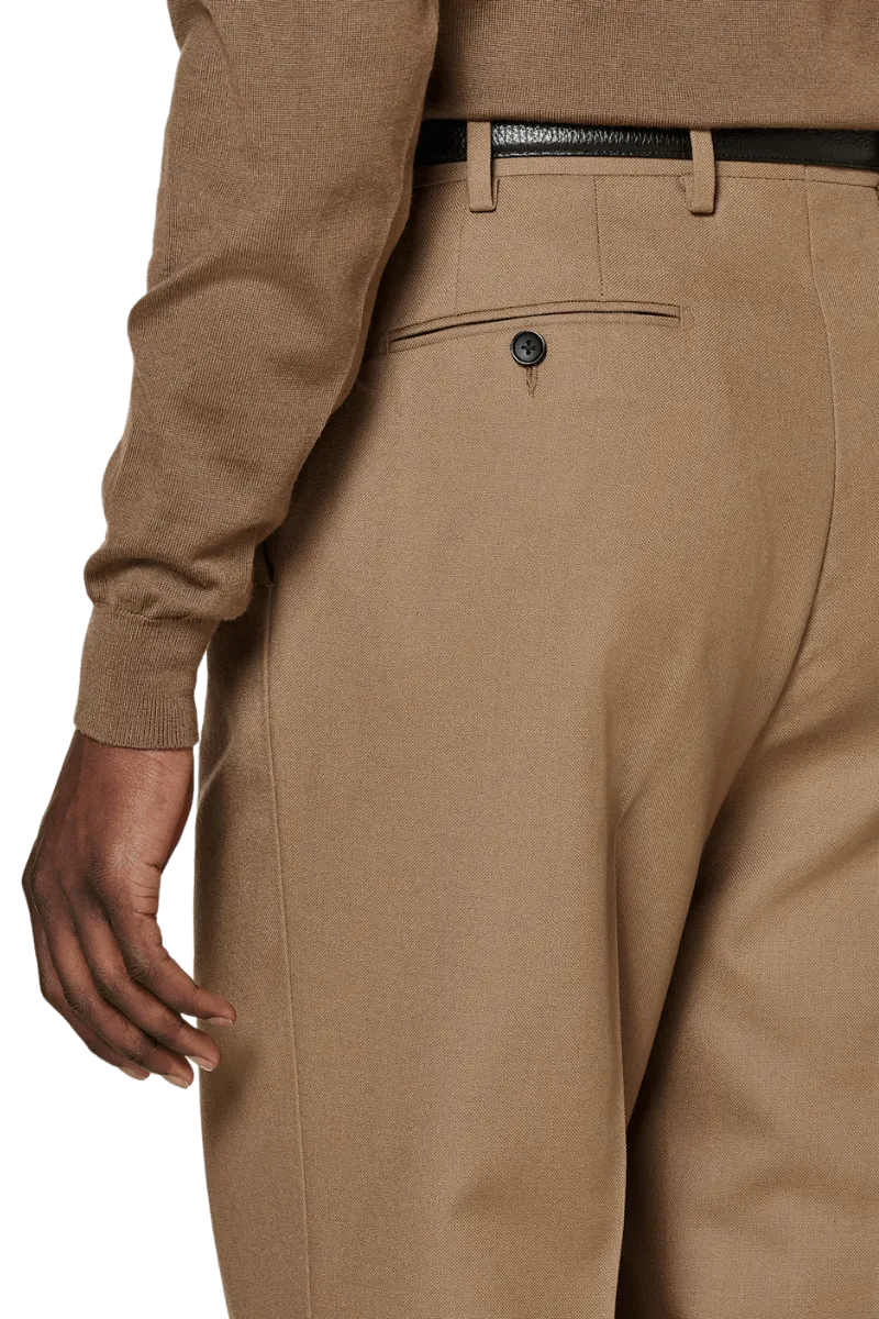 Brown Slim Fit Double Breasted Suit