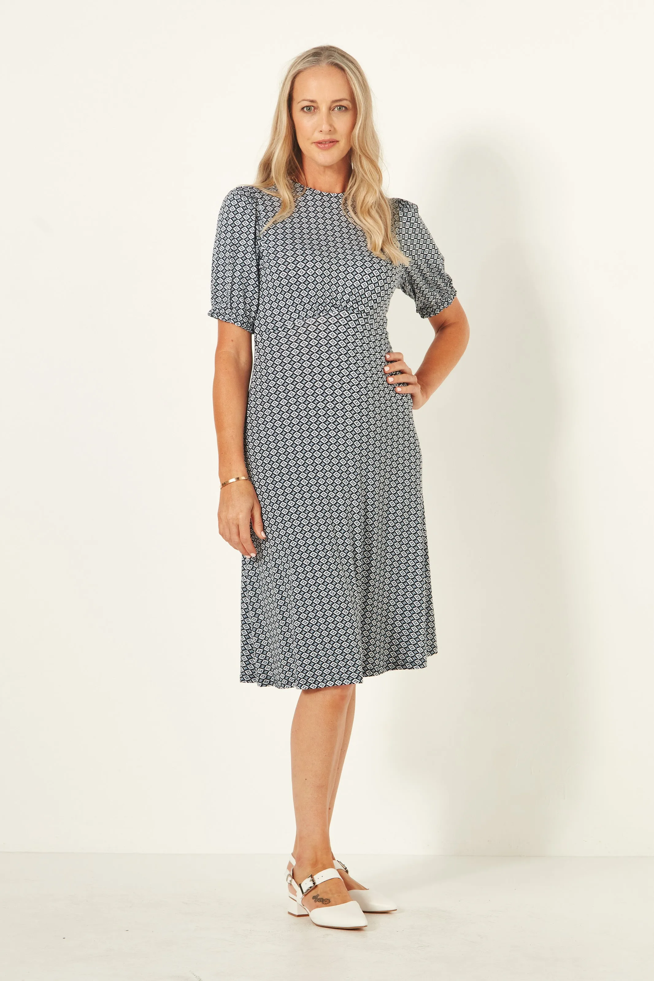 Carolina Dress Geometric Print Preorder Early October