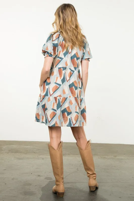 Charlotte Abstract Print Dress