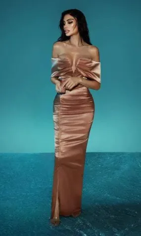 Civil Brown Evening Dress