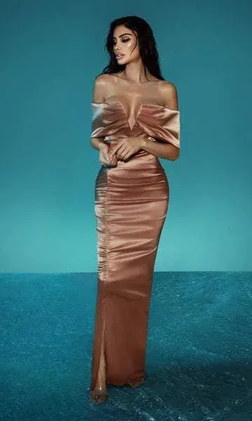 Civil Brown Evening Dress