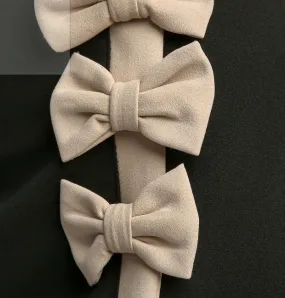 Color Blocked Straight Bow Mini Skirt