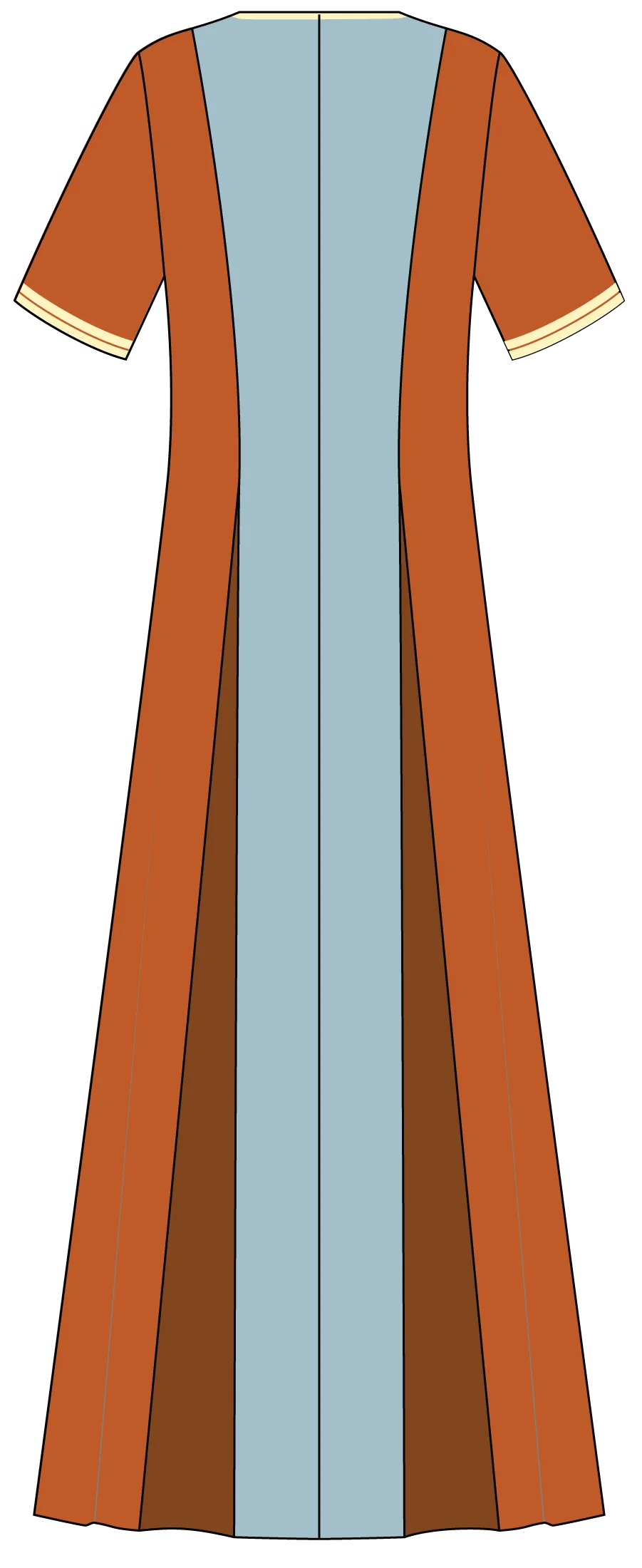 Colour-block Silk Dress