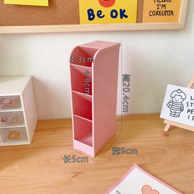 Cute 4 Grids Desk Storage Box