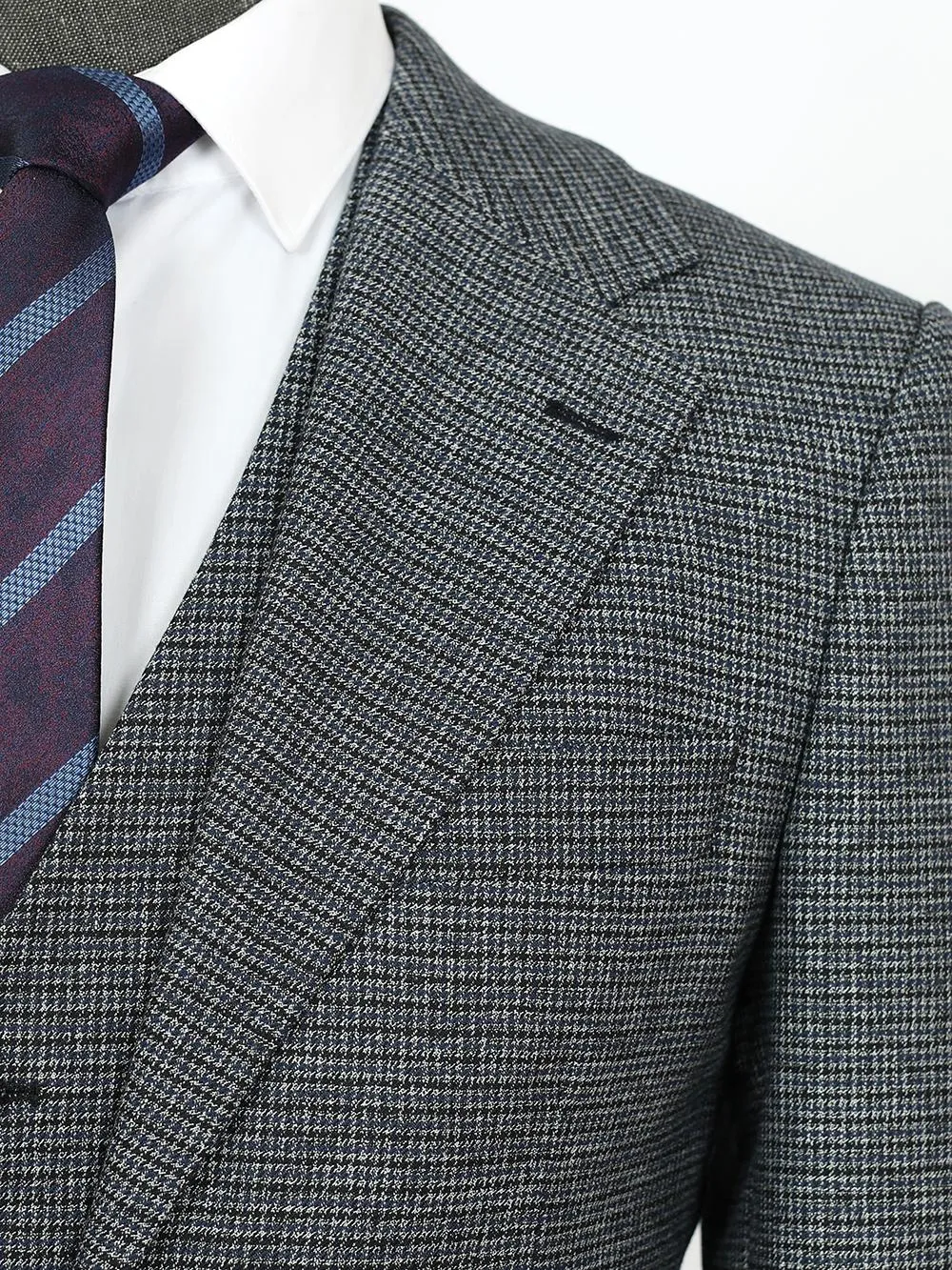 Dark Gray Three Piece Bespoke Men Suit Tailored