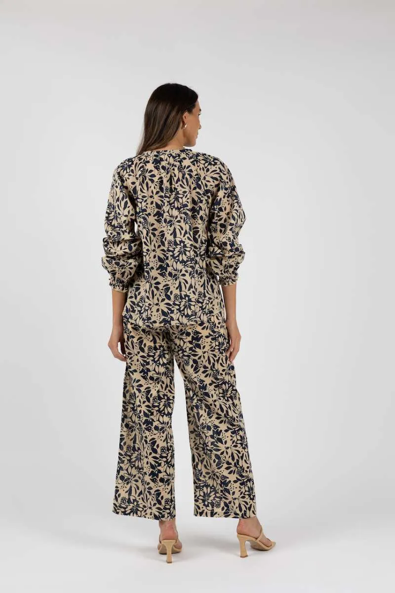 Eden Pant in Navy Print HS24318 by Humidity Lifestyle