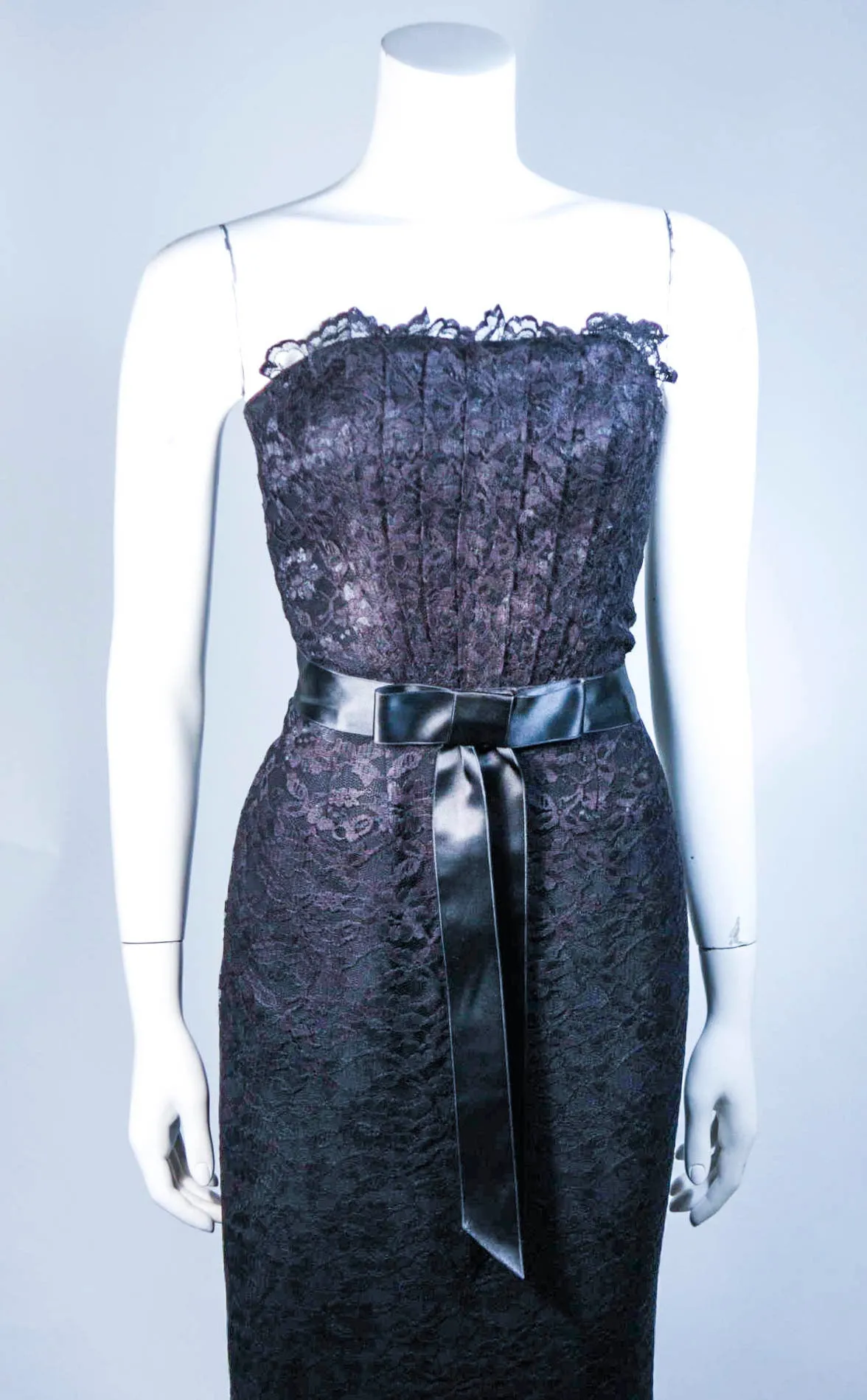 ELIZABETH MASON COUTURE Multi-Tiered Lace Gown to Cocktail