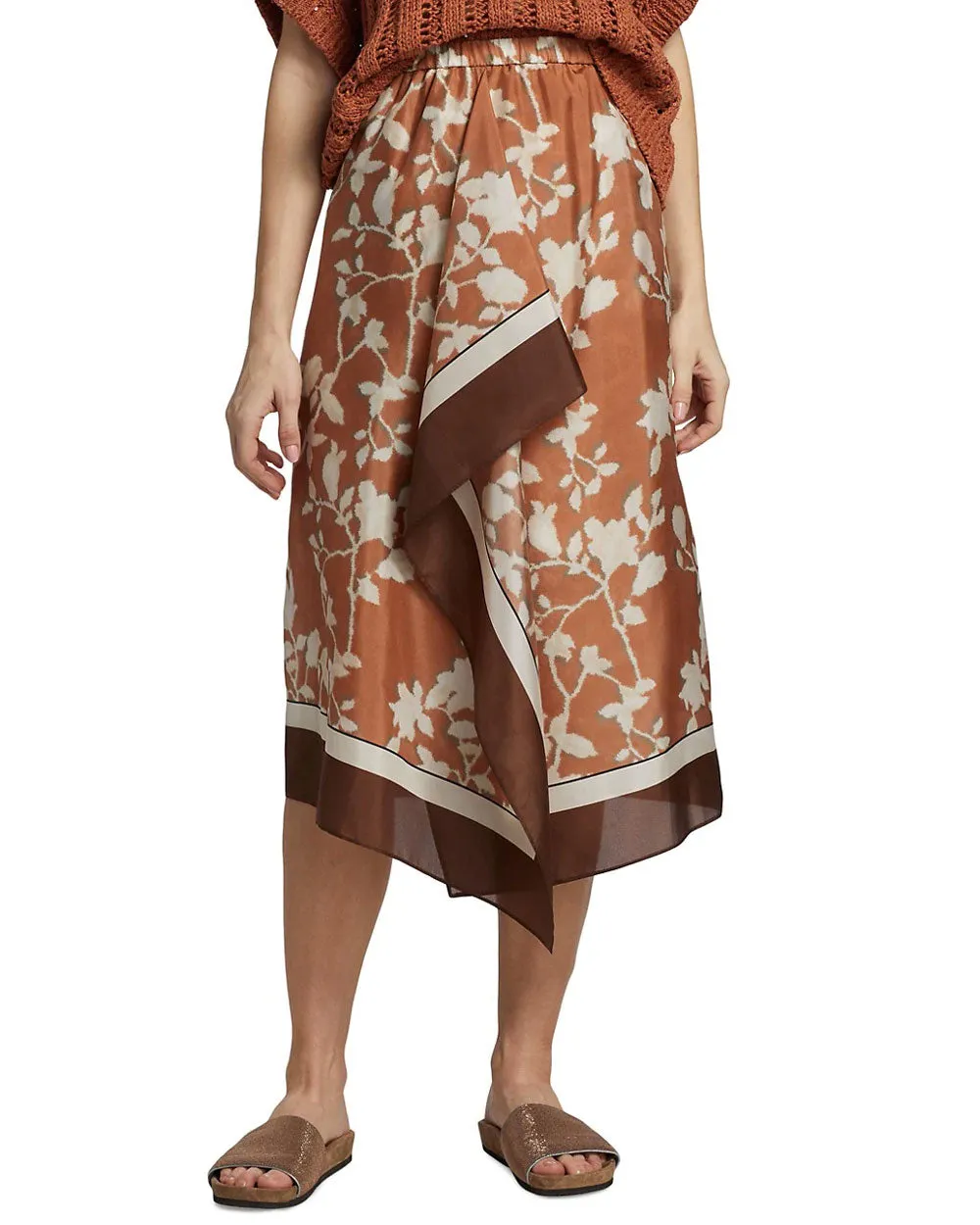Ginger Floral Printed Sarong Skirt