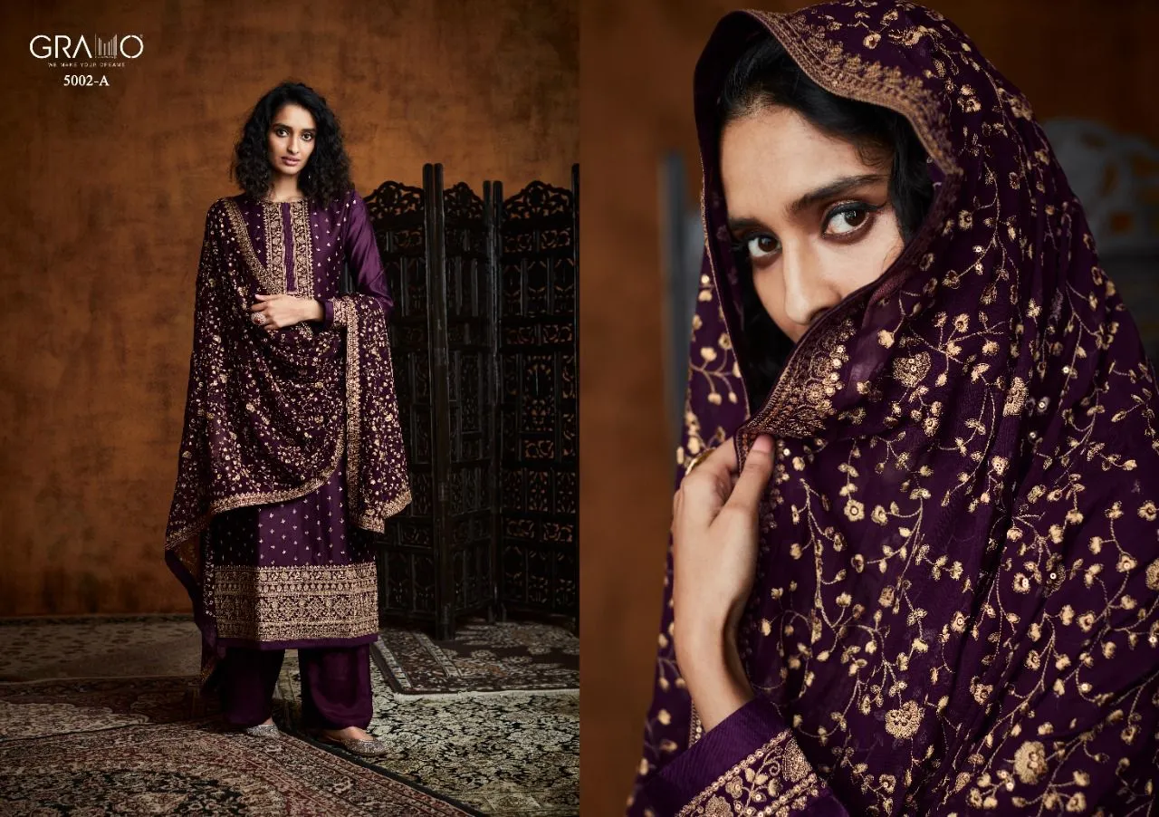 Gramo Color Edition Designer Heavy Fox Georgette Salwar Suits Collection