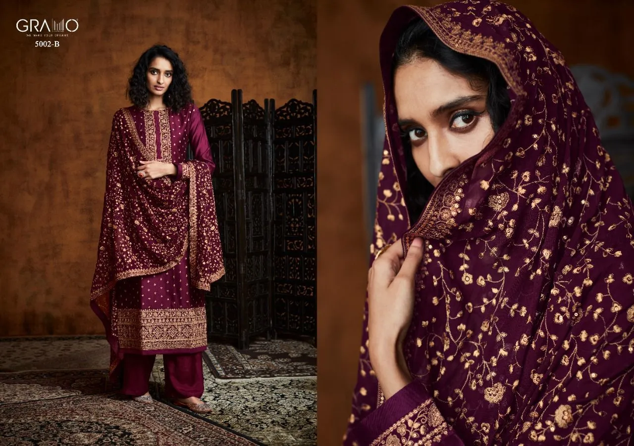Gramo Color Edition Designer Heavy Fox Georgette Salwar Suits Collection