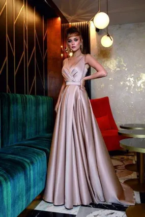 Leucro Pink Evening Dress