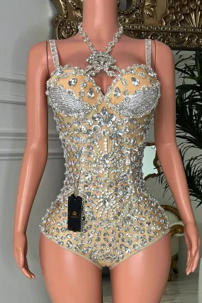 Lyrica Diamante Playsuit (Ready To Ship)