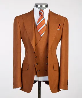 Men’s Classic 3-piece Brown Suit