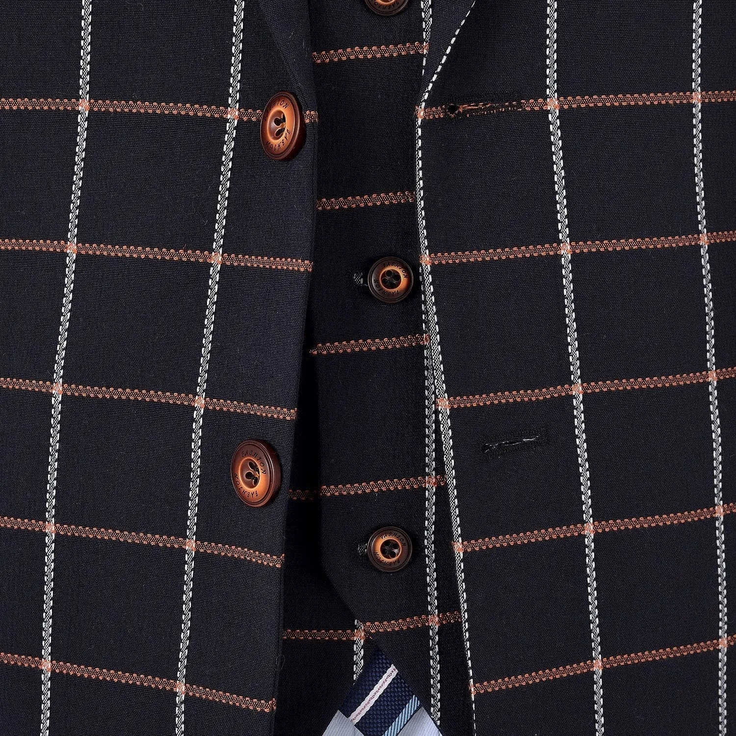 Men's Plaid 3 Piece Suit Slim Fit Dinner Suit Tuxedo