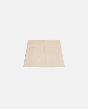 Mini Skirt 2 Pocket Twill Sand