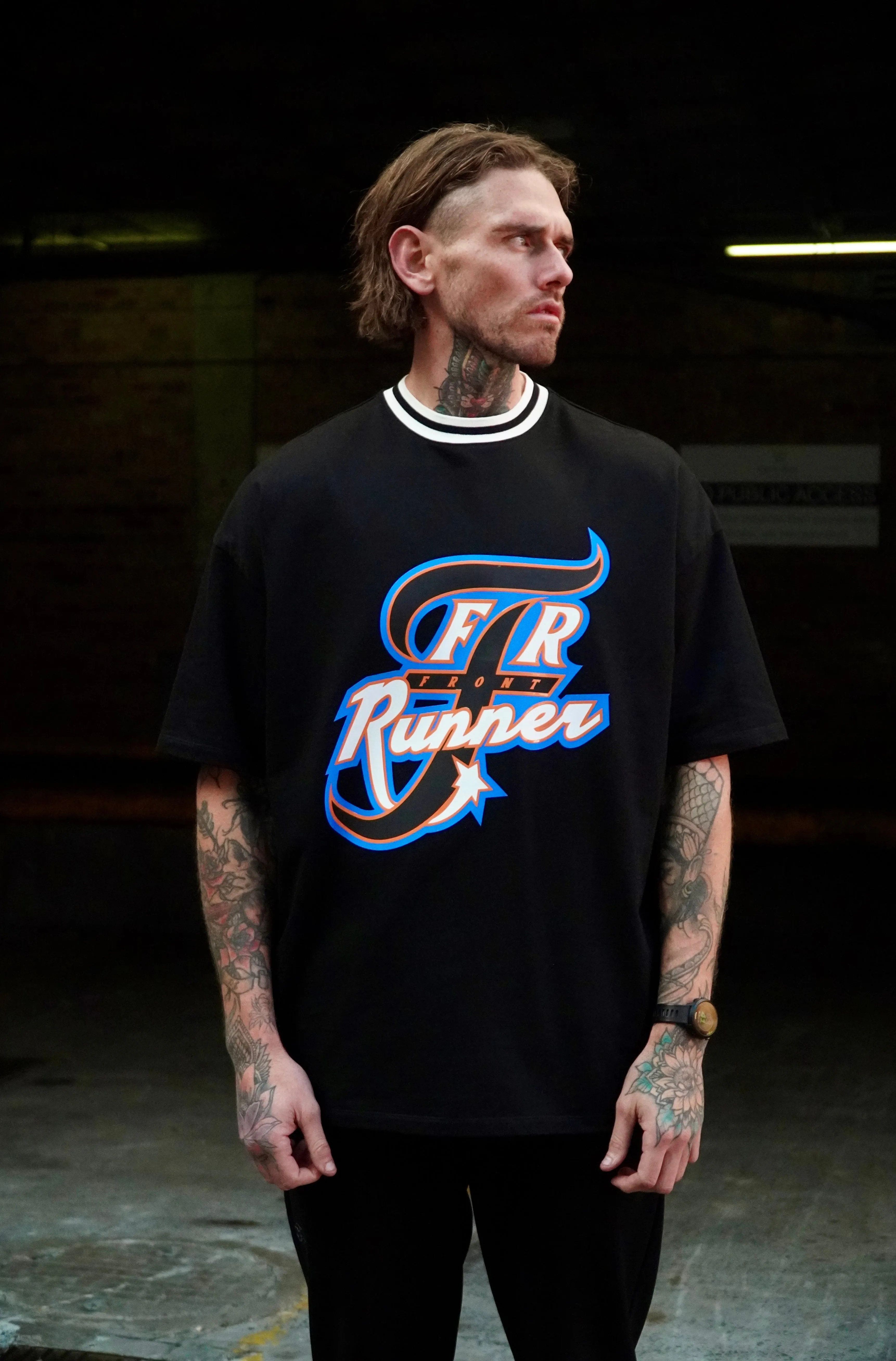 Neon Sprint Tee - Black