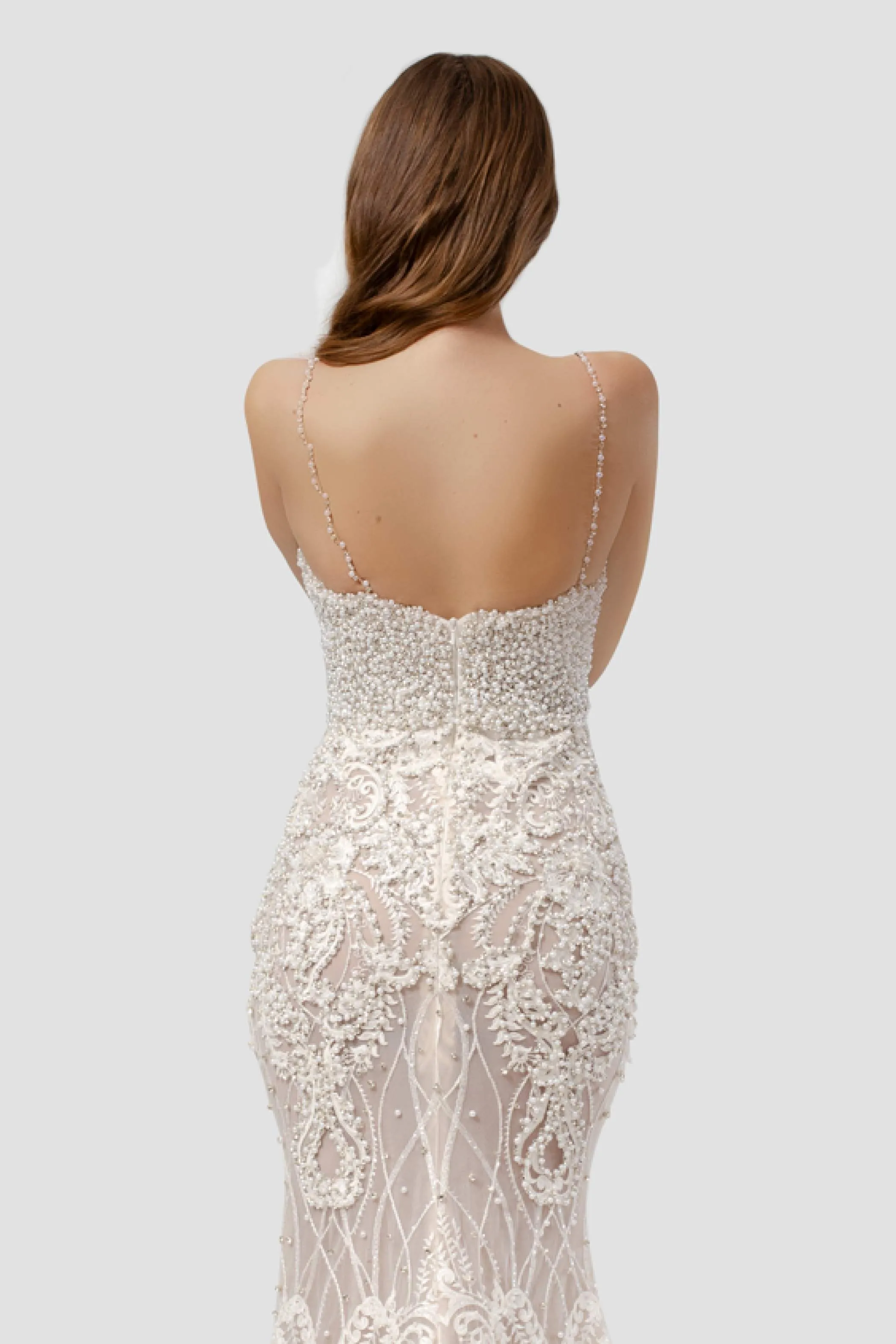 Off White Wedding Dress with Detachable Skirt