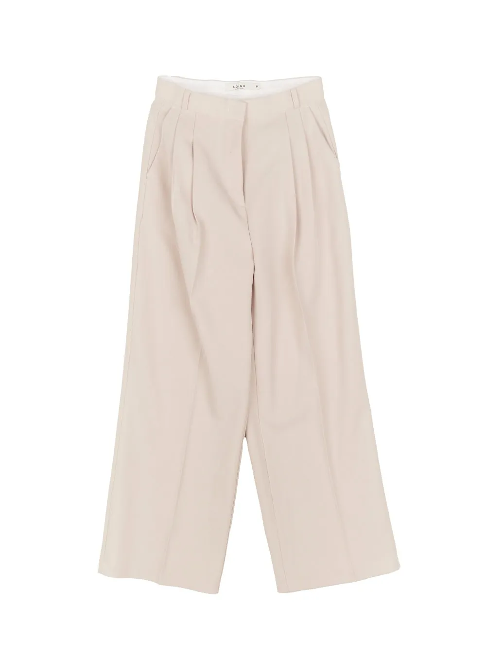 Pintuck Wide-Fit Slacks Pants CM511