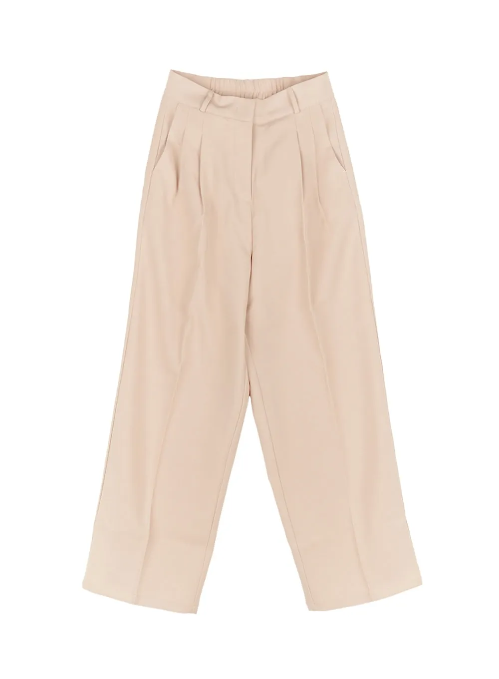 Pintuck Wide-Leg Slacks Pants IM524