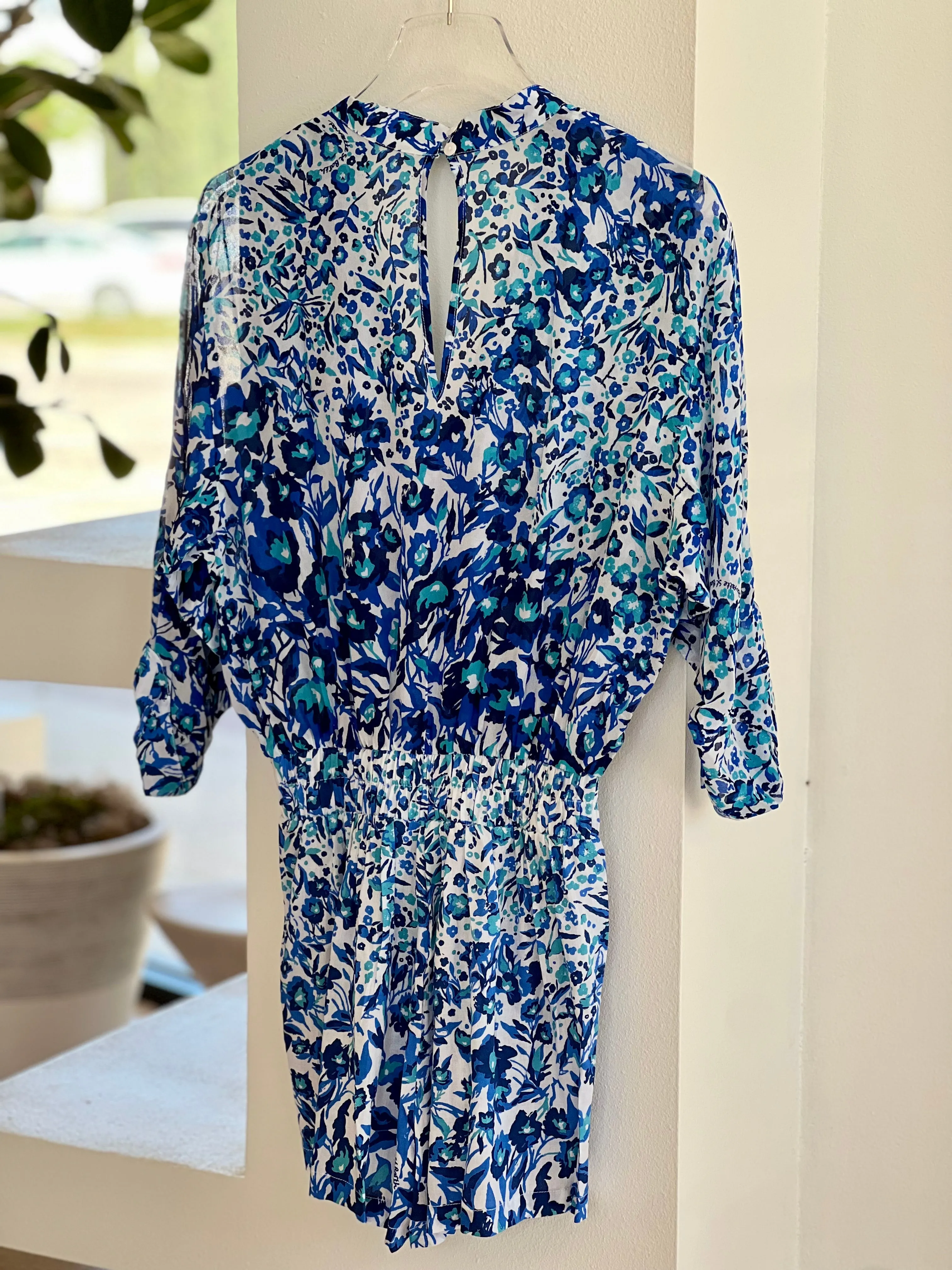 Poazia Blue Floral Romper