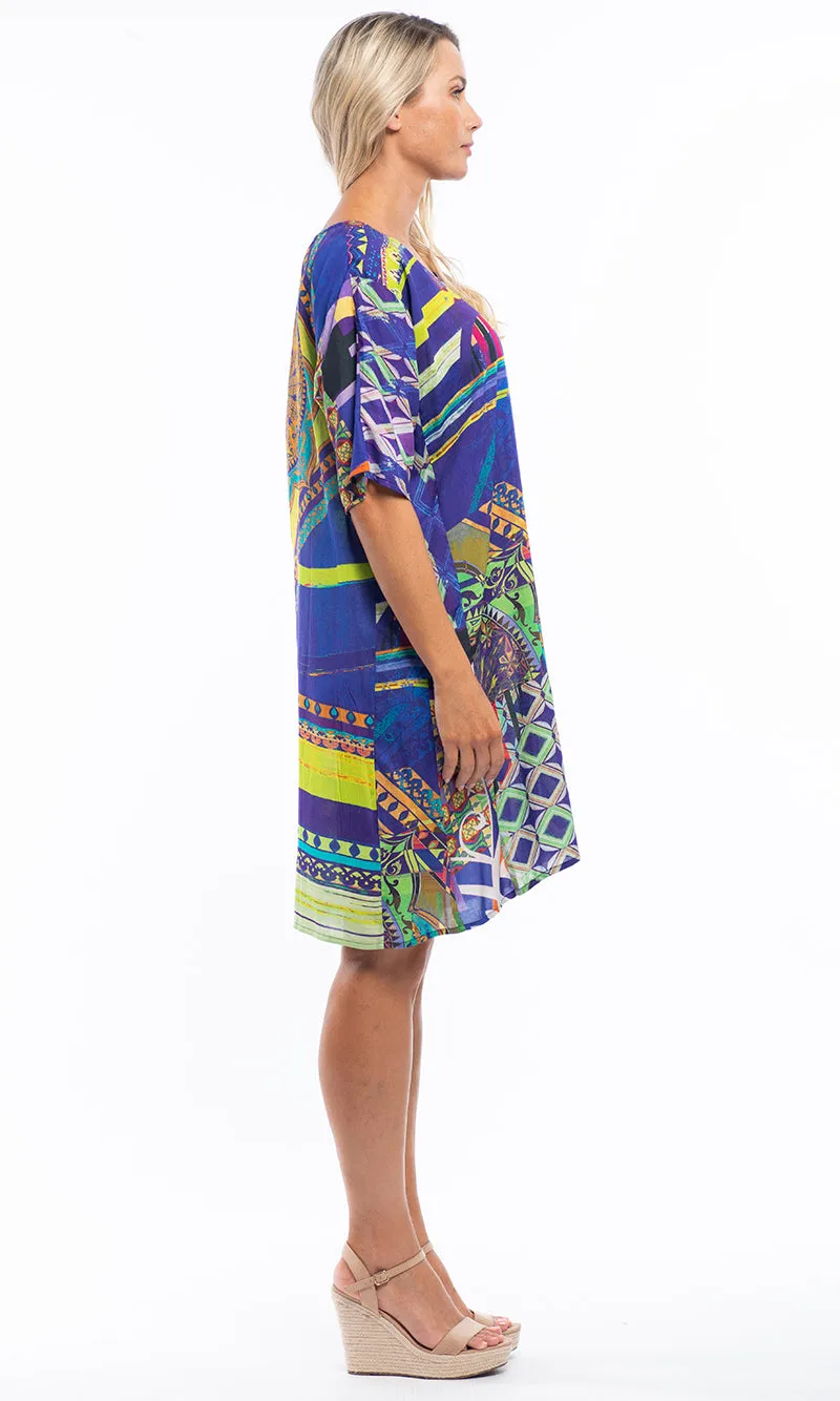 Rayon Shift Dress Loose Fit Digital, More Colours