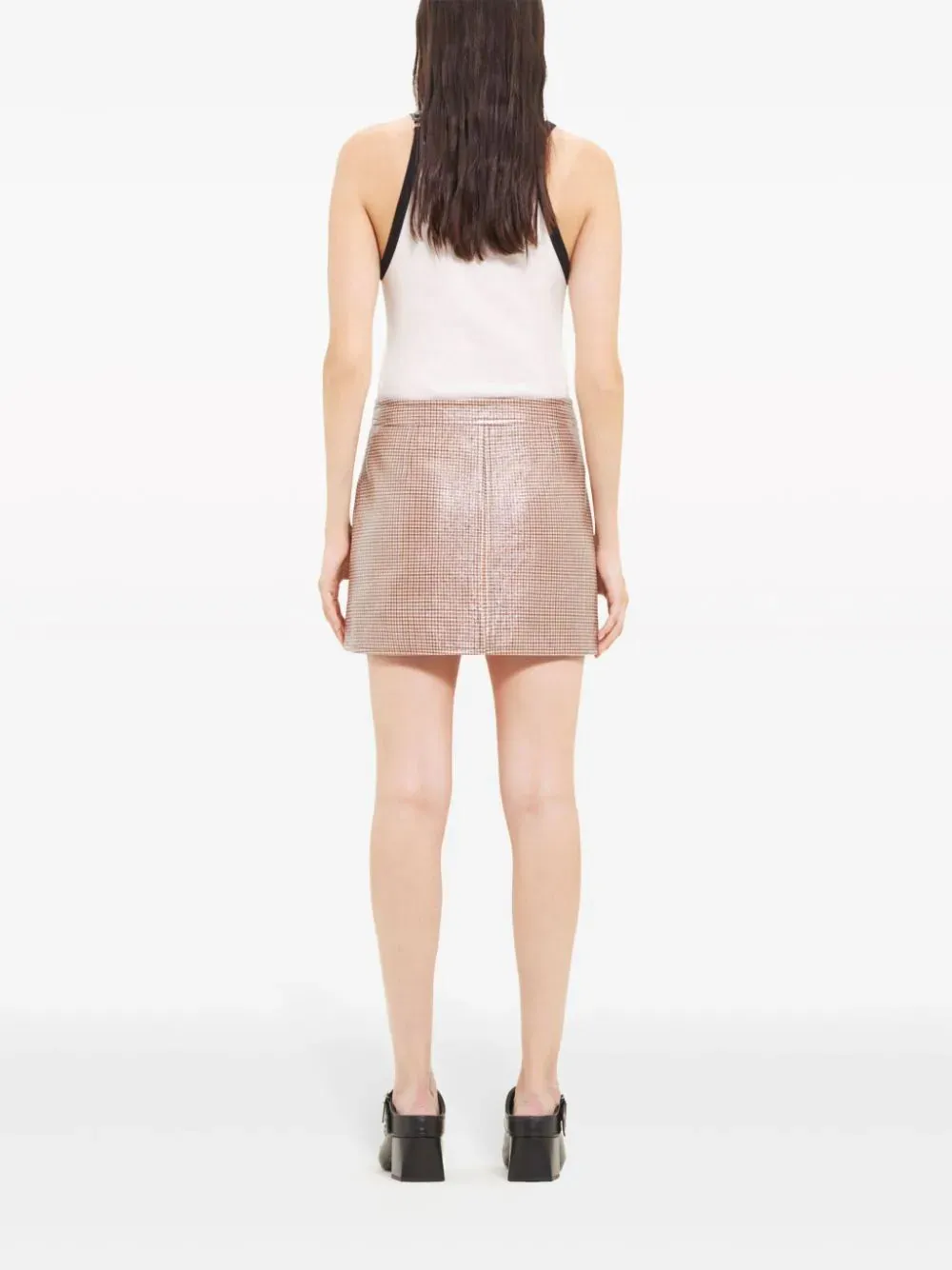 Reedition Checked Vinyl Mini Skirt