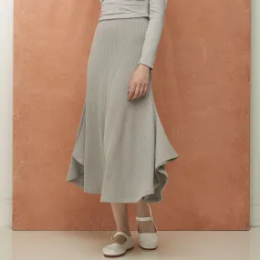 Ribbed Wing Skirt | Grey [Final Sale]