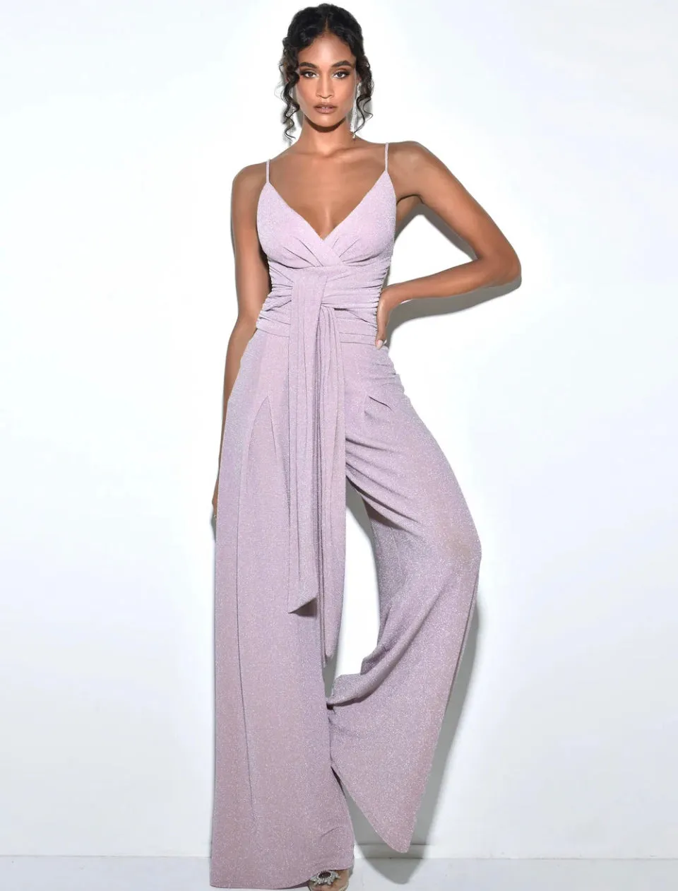 “Rich Life” Metallic Jumpsuit