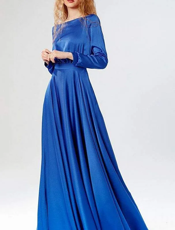 Stand Blue Evening Dress
