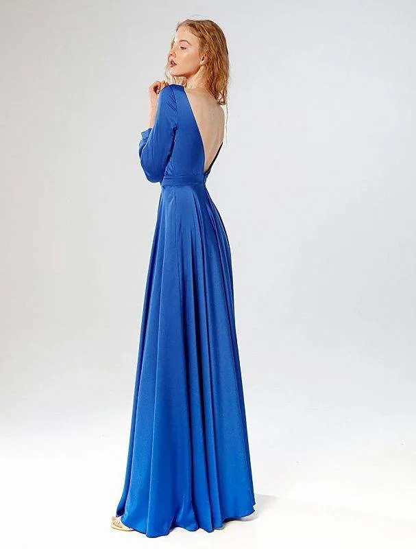 Stand Blue Evening Dress