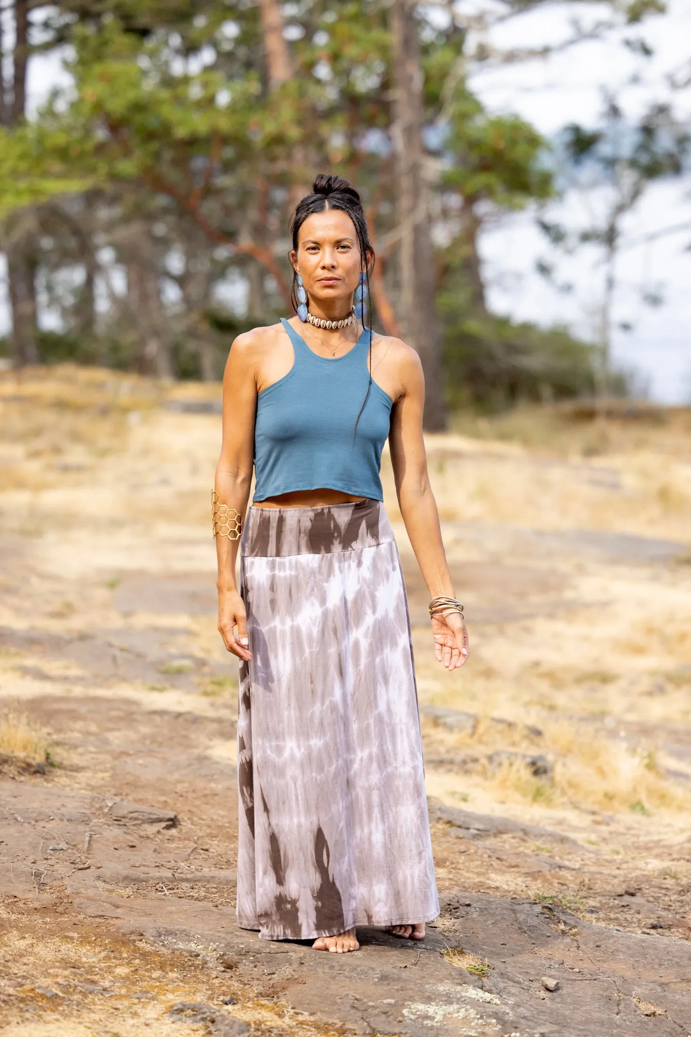 Triple Moon Skirt - shibori 30% off