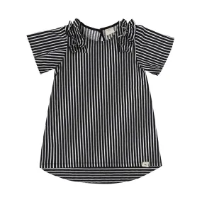 Turtledove London Ruffle Trim Stripe Dress