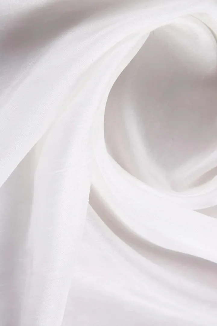 White Plain Dyeable Natural Viscose Silk Fabric